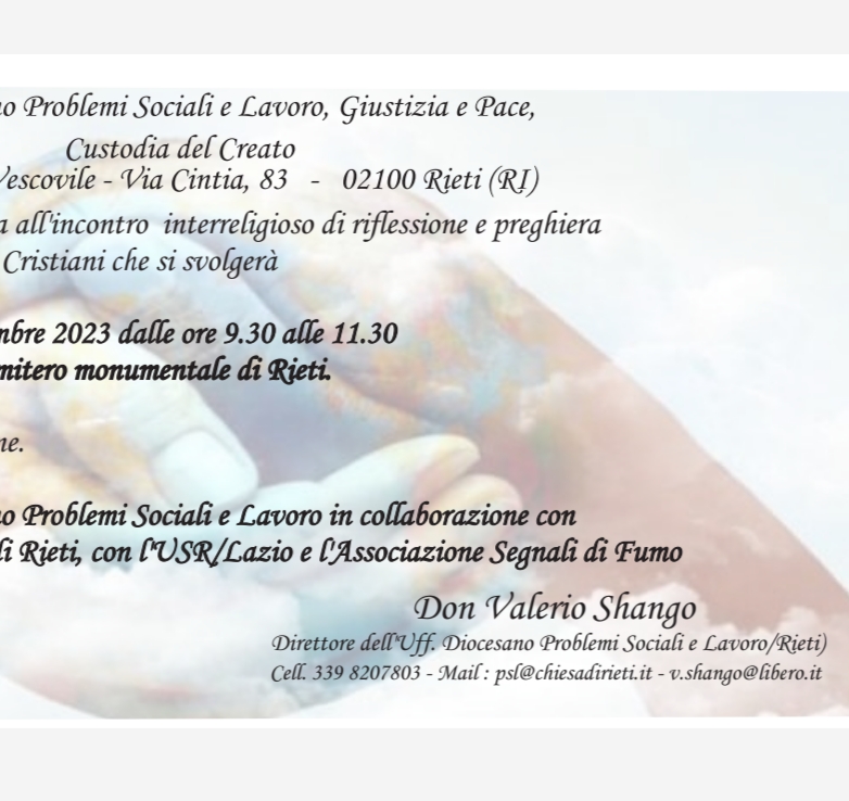 Incontro interreligioso per la PACE