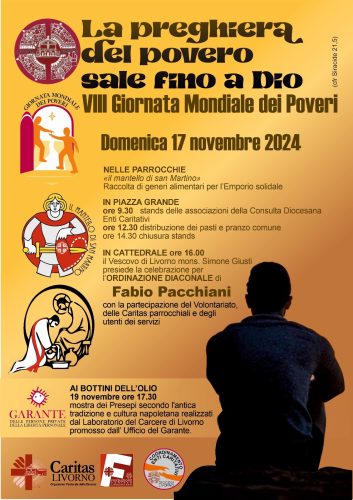 Locandina Caritas Livorno per Giornata mondiale dei Poveri