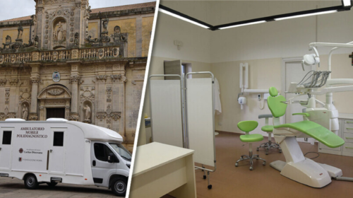 un camper bianco che funziona da ambulatorio mobile