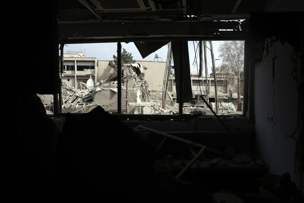 epa12789382 A view of a damaged room inside the Gandhi hospital following an airstrike that hit on the previous day, in Tehran, Iran, 02 March 2026. A joint Israeli and US military operation continues to target multiple locations across Iran since the early hours of 28 February 2026.  EPA/ABEDIN TAHERKENAREH